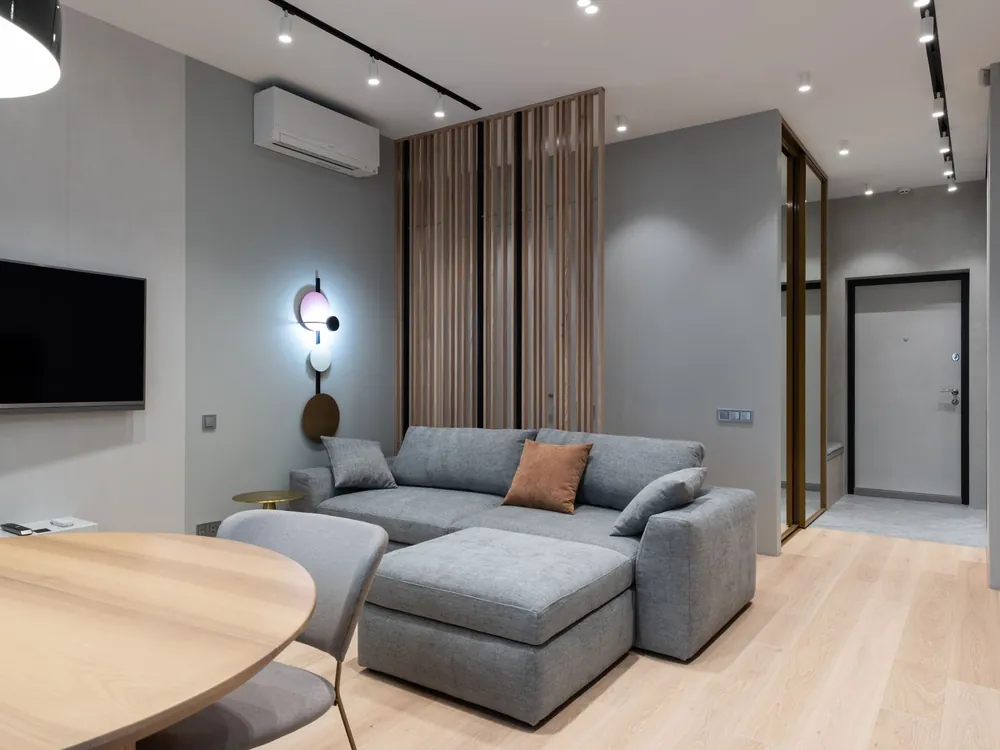 Sala climatizada com ar-condicionado split